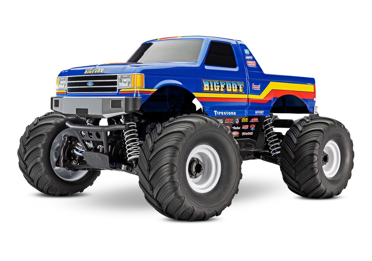 67134-4-bigfoot-no8-3qtr-front_56949378 TRAXXAS BIGFOOT 4x4 BL-2S 1/10 Monster Truck - imagine 1