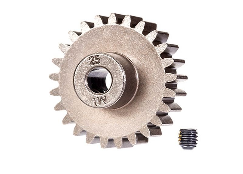 f7458c719ae603c4dc2386499560fdf8 Pinion motor 25 dinți, pentru ax de 5mm, oțel - imagine 1